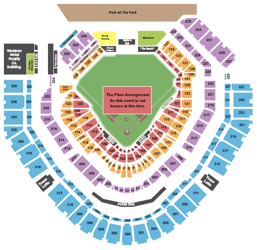 Petco Park WWE Seating Chart