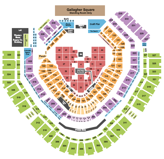 Petco Park WWE Seating Chart